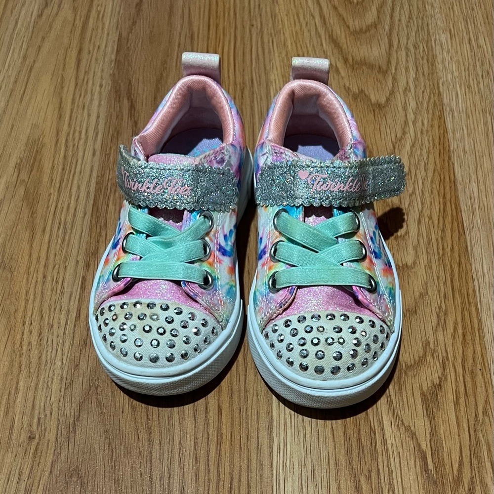 Skechers twinkle toe Multi color Toddler Girls light up sneakers